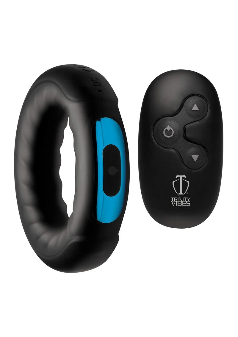 Trinity Men Remote Control 7x Rechargeable Silicone Cock Ring