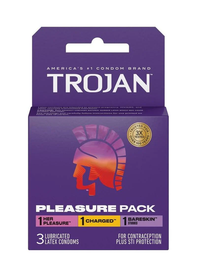 Trojan Pleasure Pack Condoms (3ct - Image 2