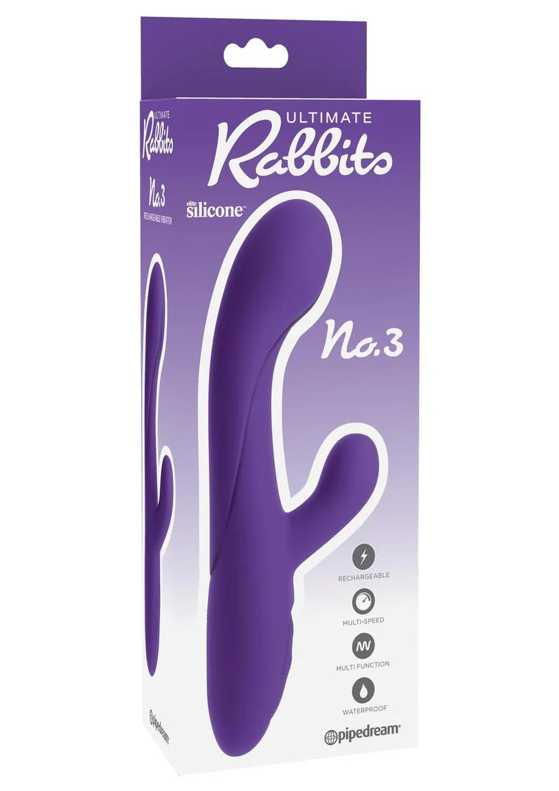 Ultimate Rabbits No 3 Plum Vibrator Multi Speed Waterproof Rechargeable - Image 2