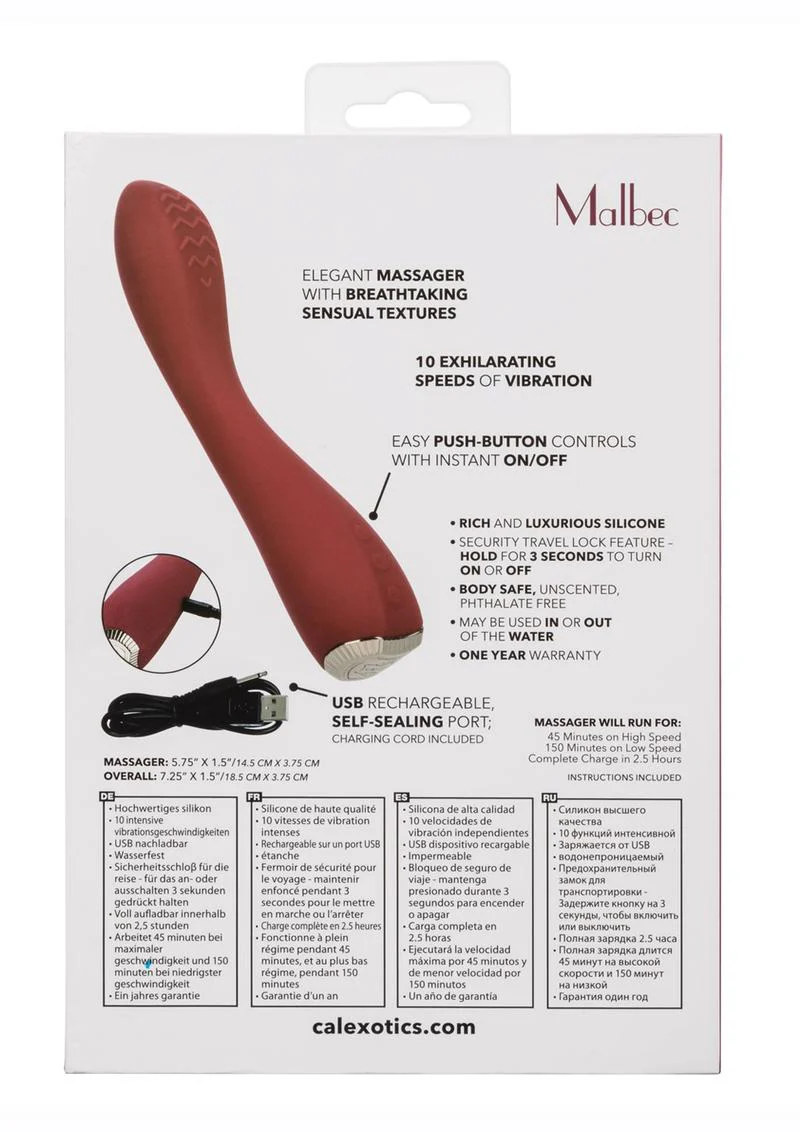 Uncorked Malbec Rechargeable Silicone Massager - Image 4