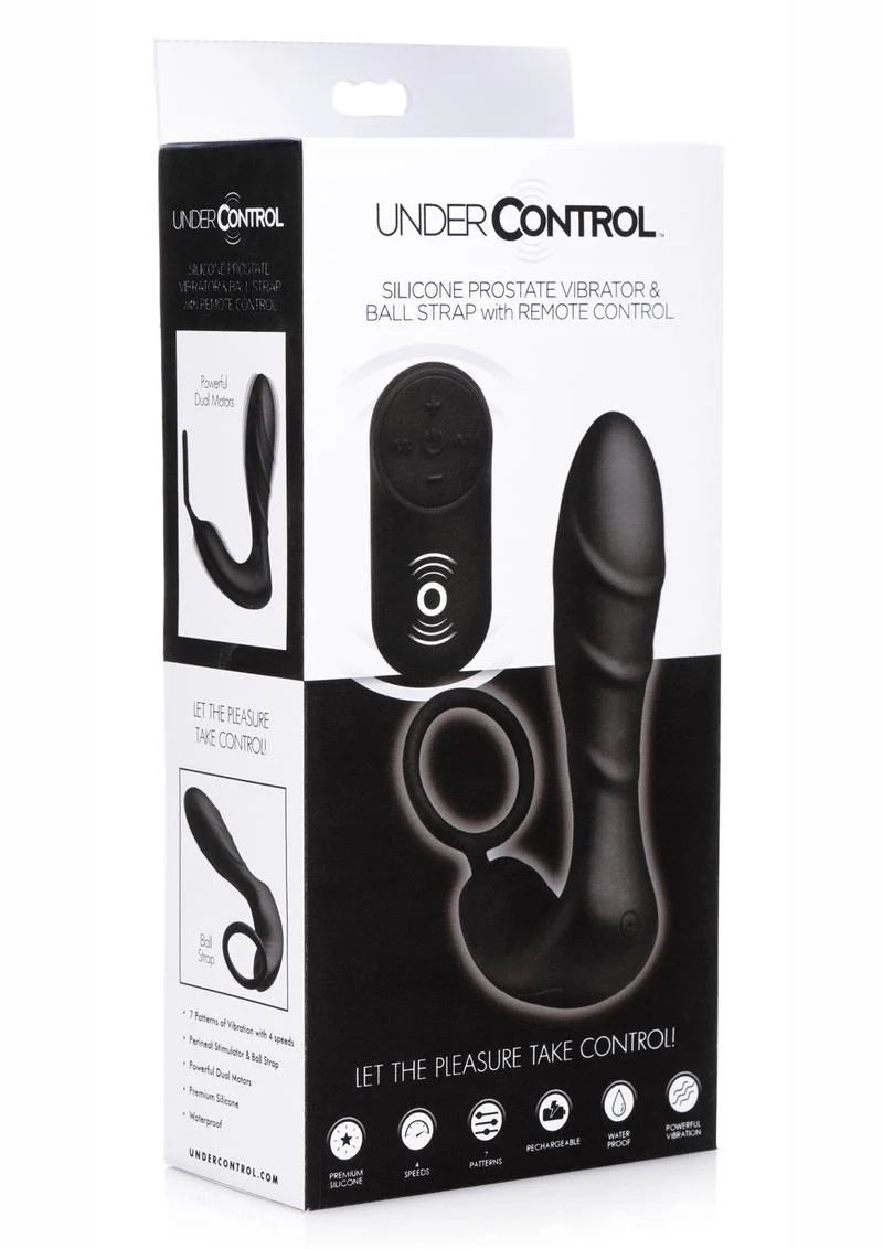 Under Control Rechargeable Silicone Prostate Vibrator and Cock Strap with Remote Control - Image 2