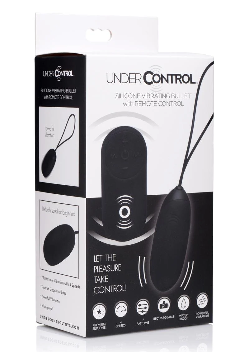 Under Control Rechargeable Silicone Vibrating Bullet with Remote Control - Image 2