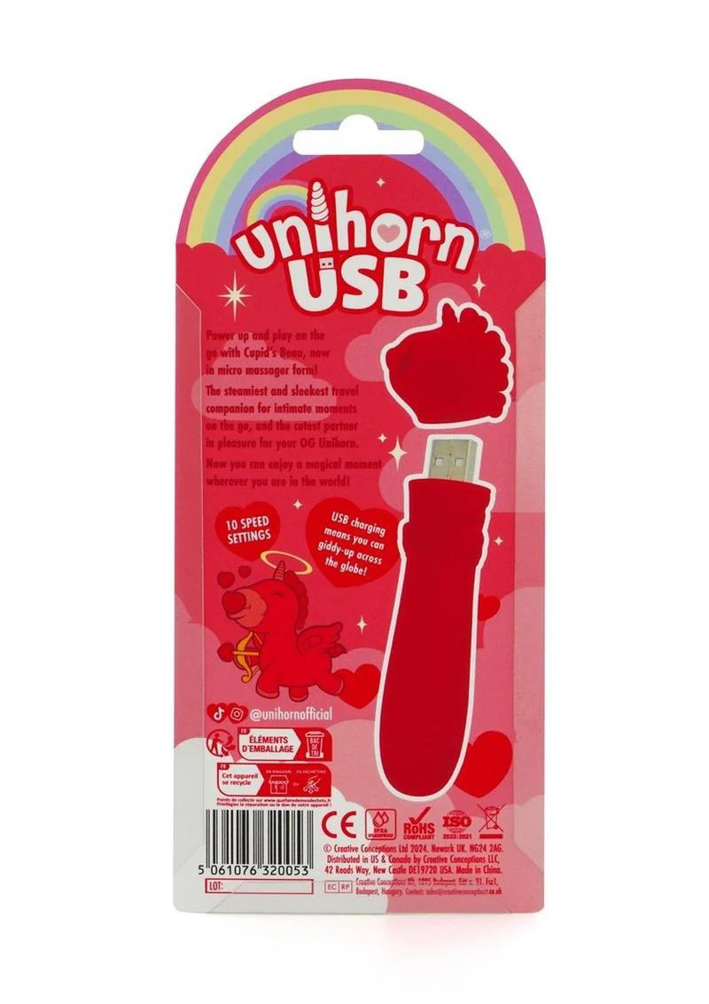 Unihorn Cupid's Beau Rechargeable Silicone USB Bullet - Image 4