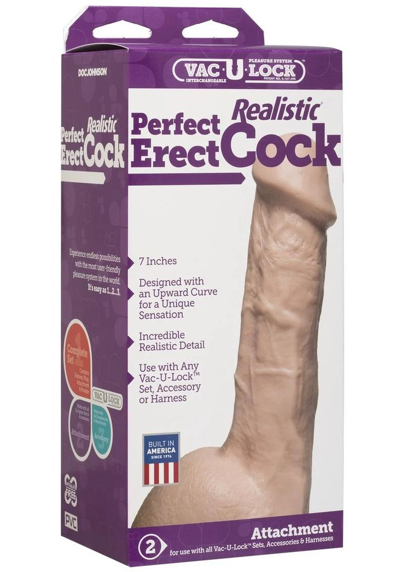 Vac-U-Lock Realistic Perfect Erect Cock Dildo - Image 2