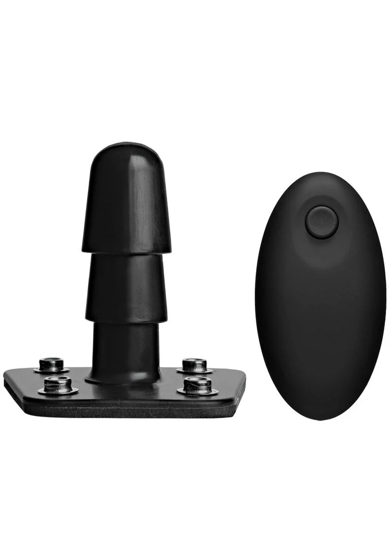 Vac-U-Lock Vibrating Plug with Wireless Remote USB Rechargeable Harness Accessory