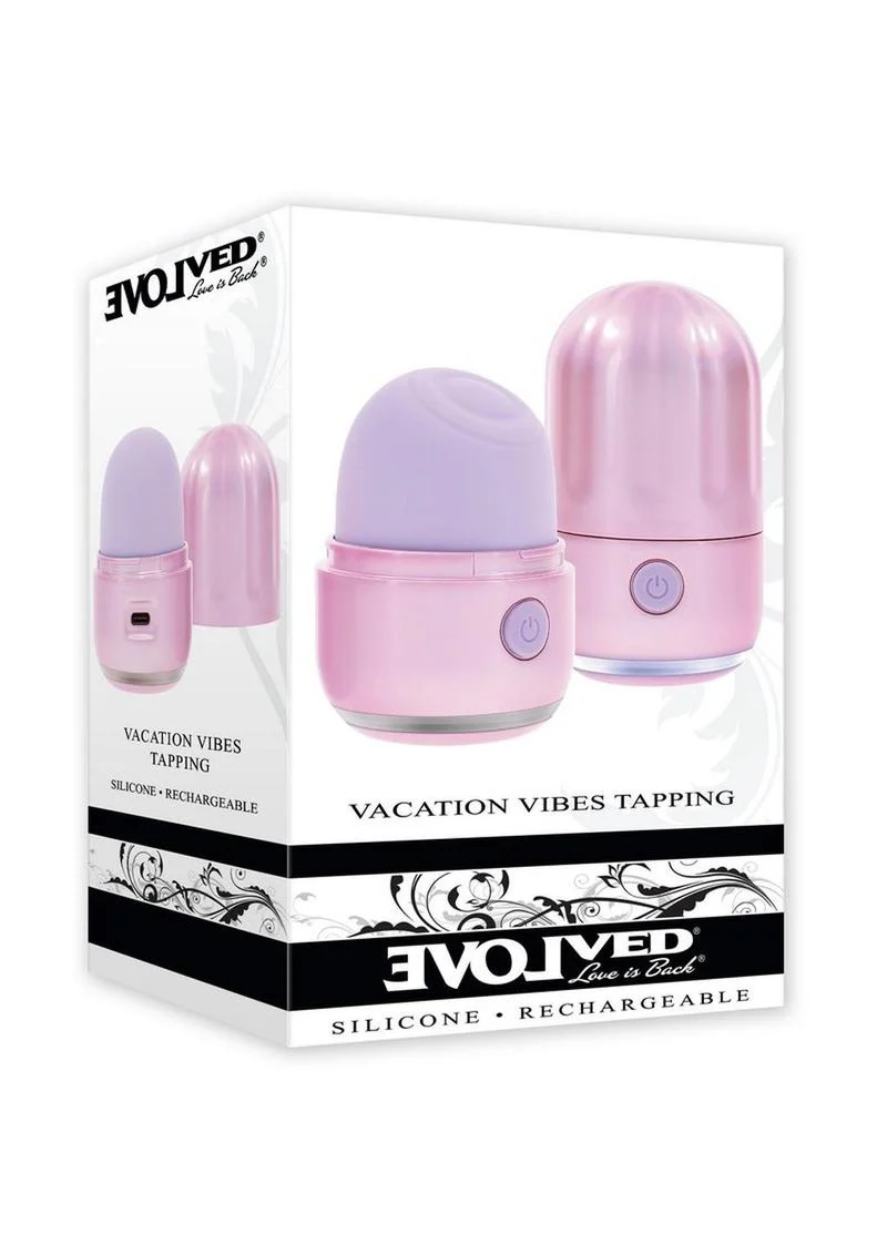 Vacation Vibes Tapping Rechargeable Silicone Discreet Vibrator - Image 2
