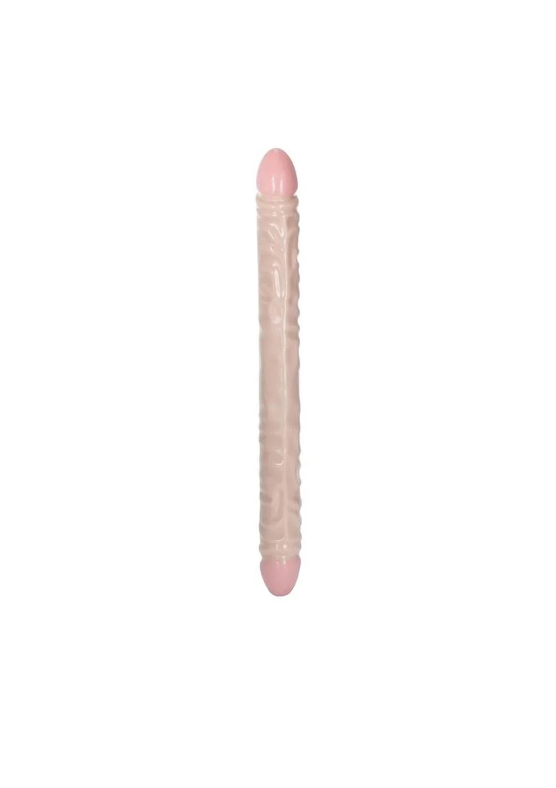Vanilla Duo Veined Double Dildo - Image 4