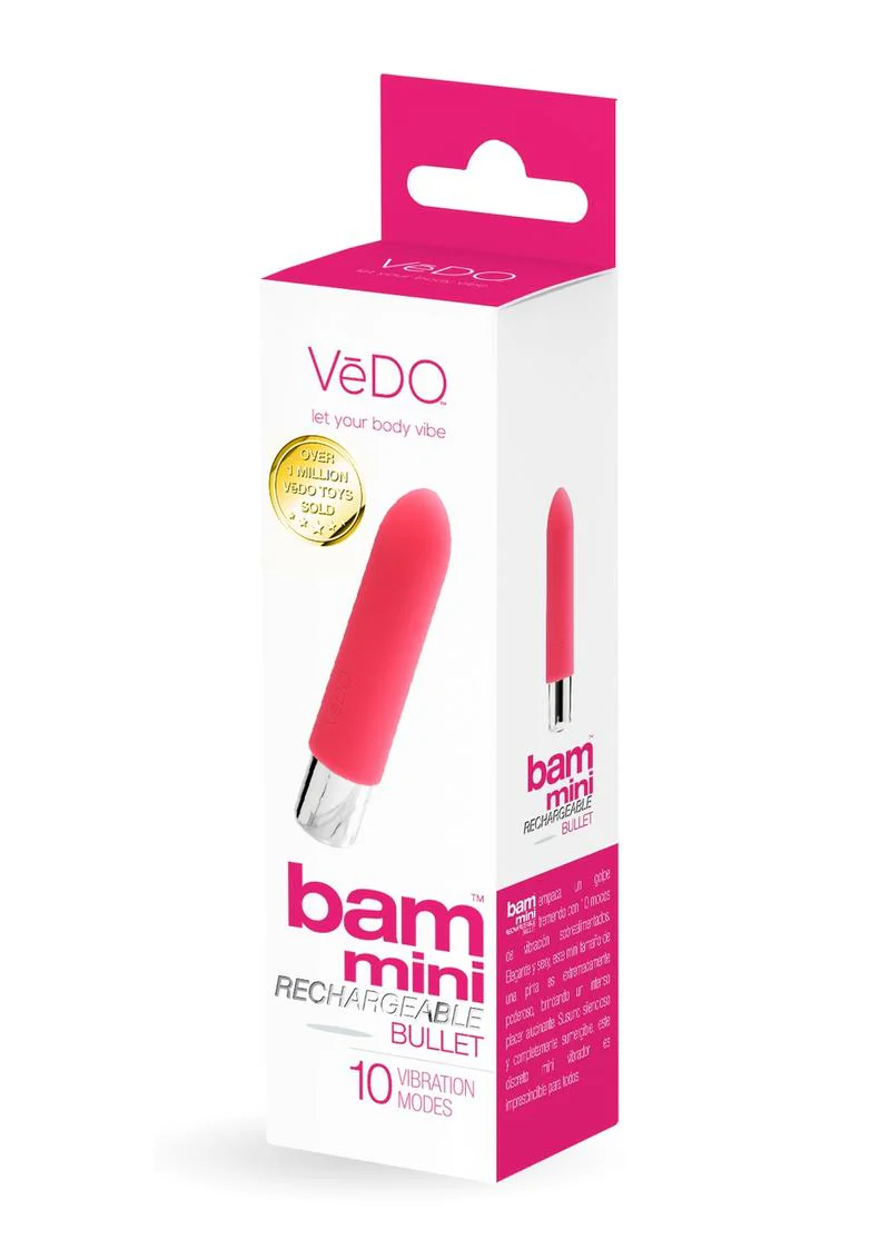 Vedo Bam Mini Rechargeable Silicone Bullet Vibrator - Foxy - Image 2