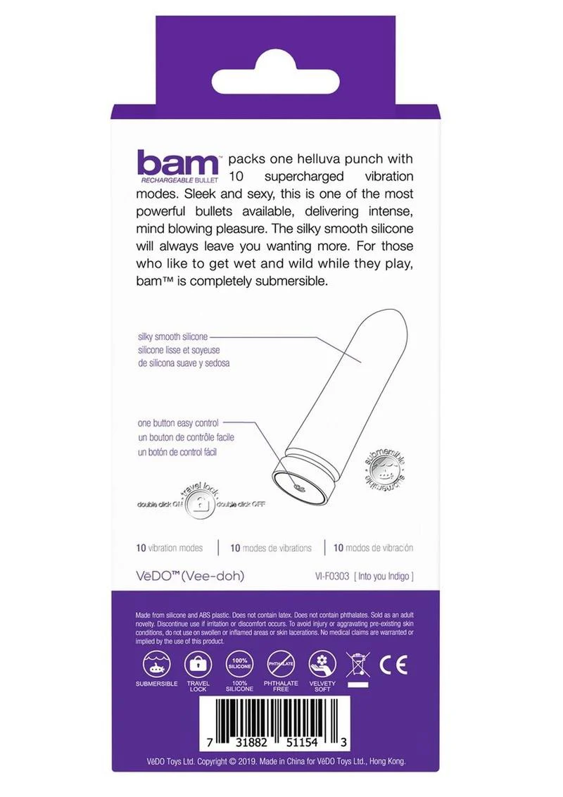 Vedo Bam Rechargeable Silicone Bullet Vibrator - Into You - Image 4