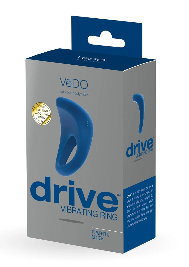Vedo Drive Vibrating Silicone Cock Ring - Midnight Madness - Image 2