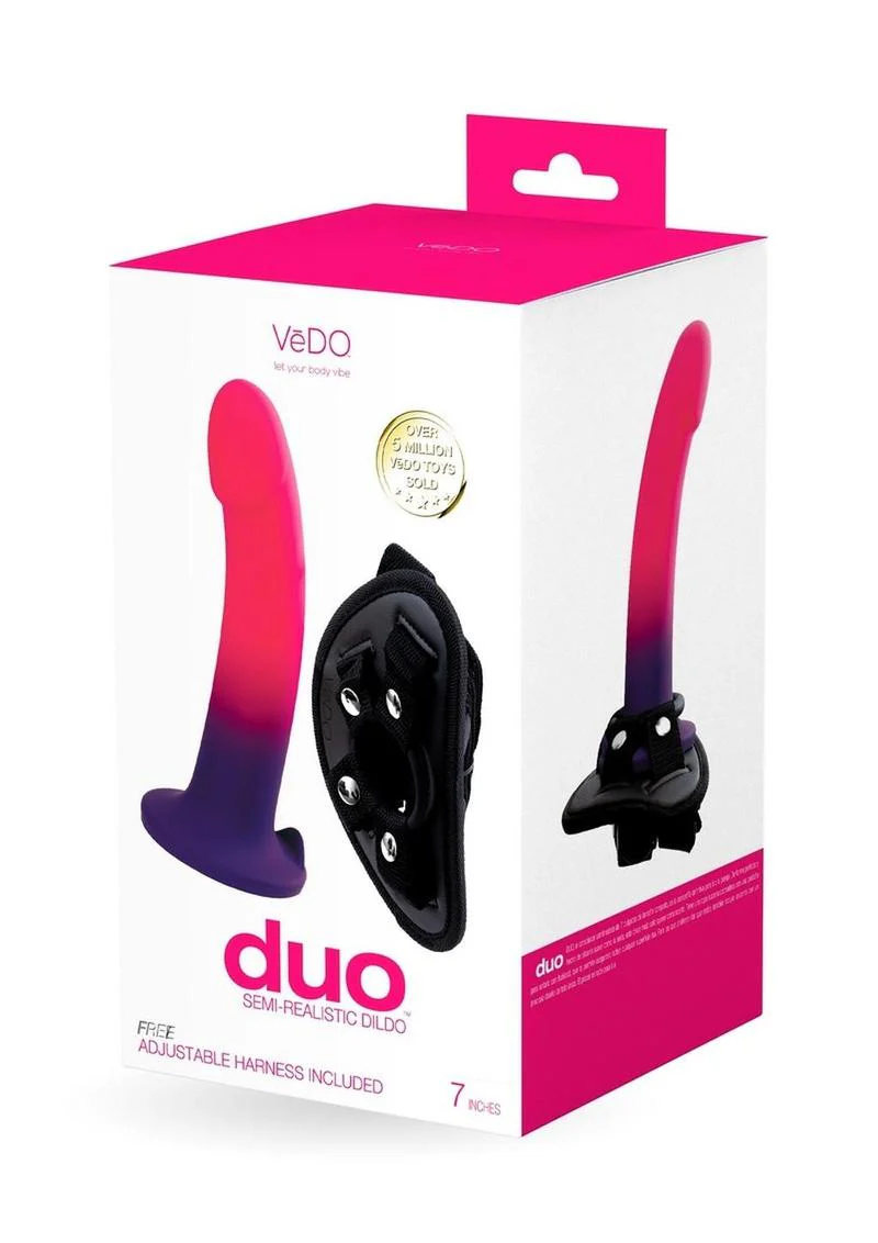 Vedo Duo Silicone Dildo with Harness - Image 2