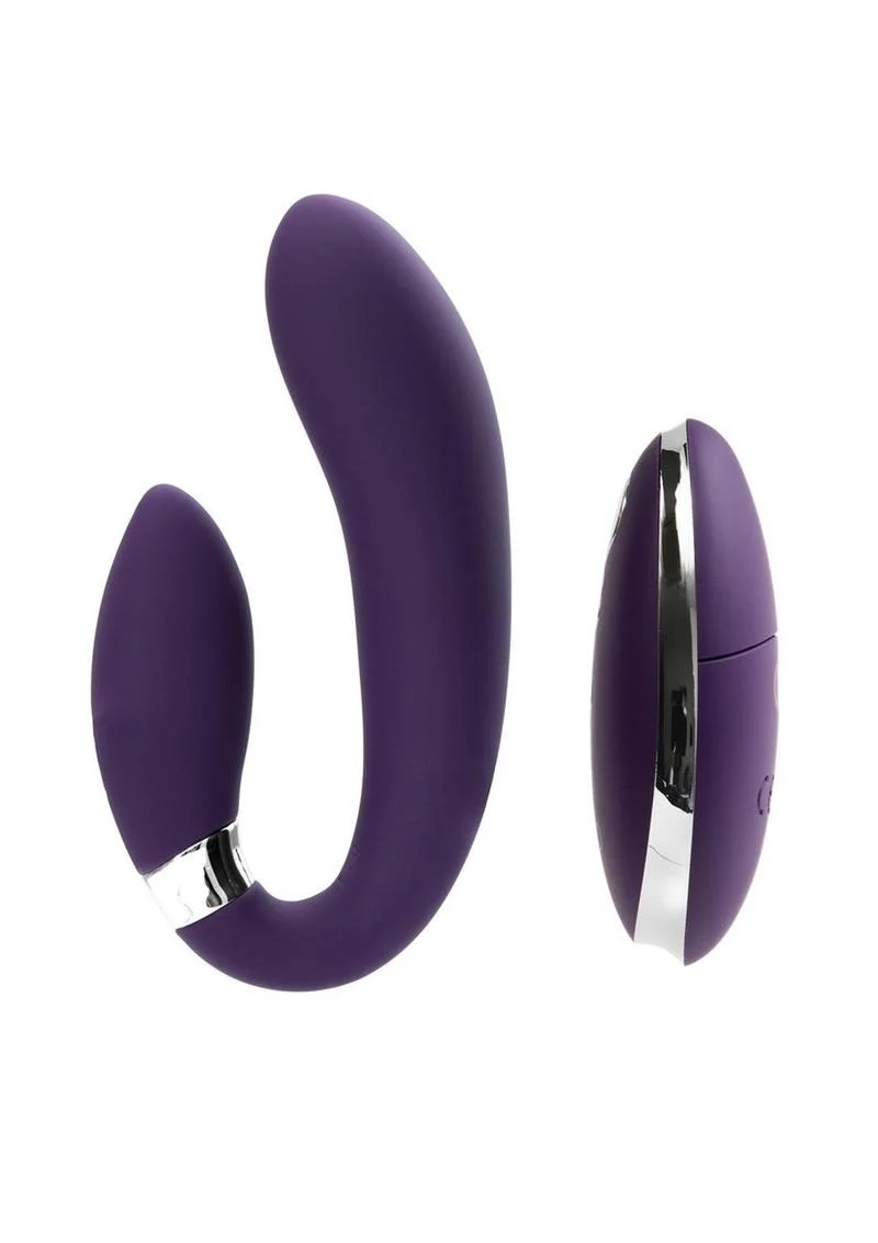 Vedo Jeni C-Shaped Rechargeable Silicone Dual Motor Vibrator with Remote Control - Image 4