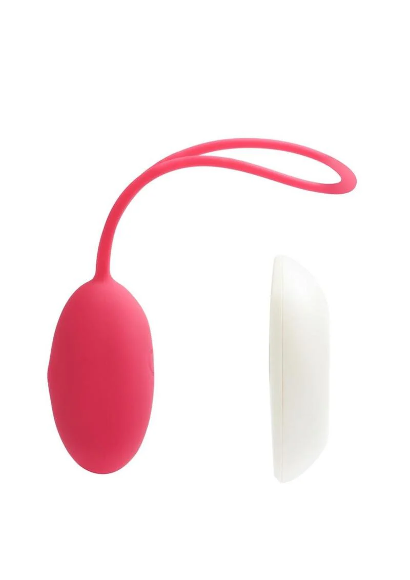 Vedo Peach Rechargeable Silicone Egg Vibrator with Remote Control - Foxy - Image 3