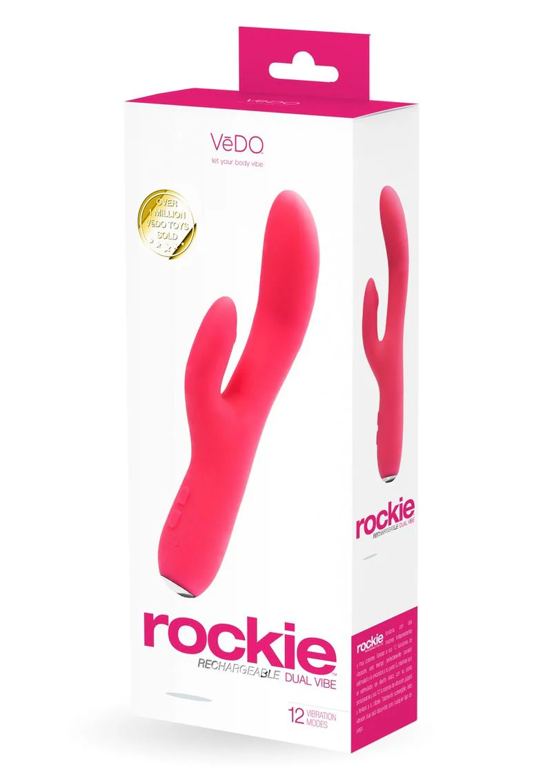 Vedo Rockie Rechargeable Silicone Rabbit Vibrator - Foxy - Image 2