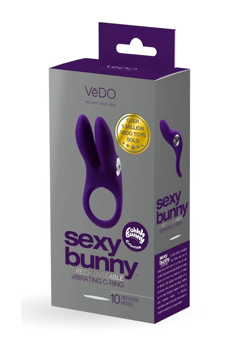 Vedo Sexy Bunny Rechargeable Silicone Couples Cock Ring - Image 2