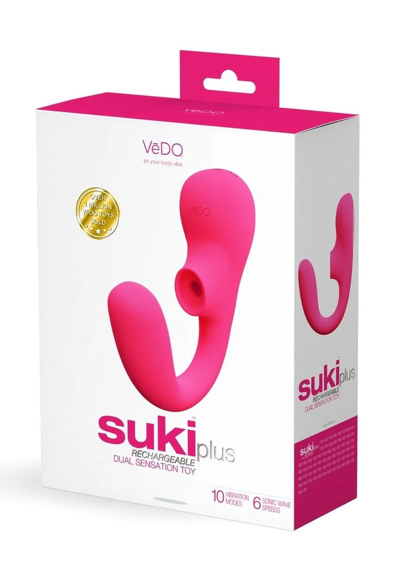 Vedo Suki Plus Rechargeable Silicone Dual Vibrator - Foxy - Image 2