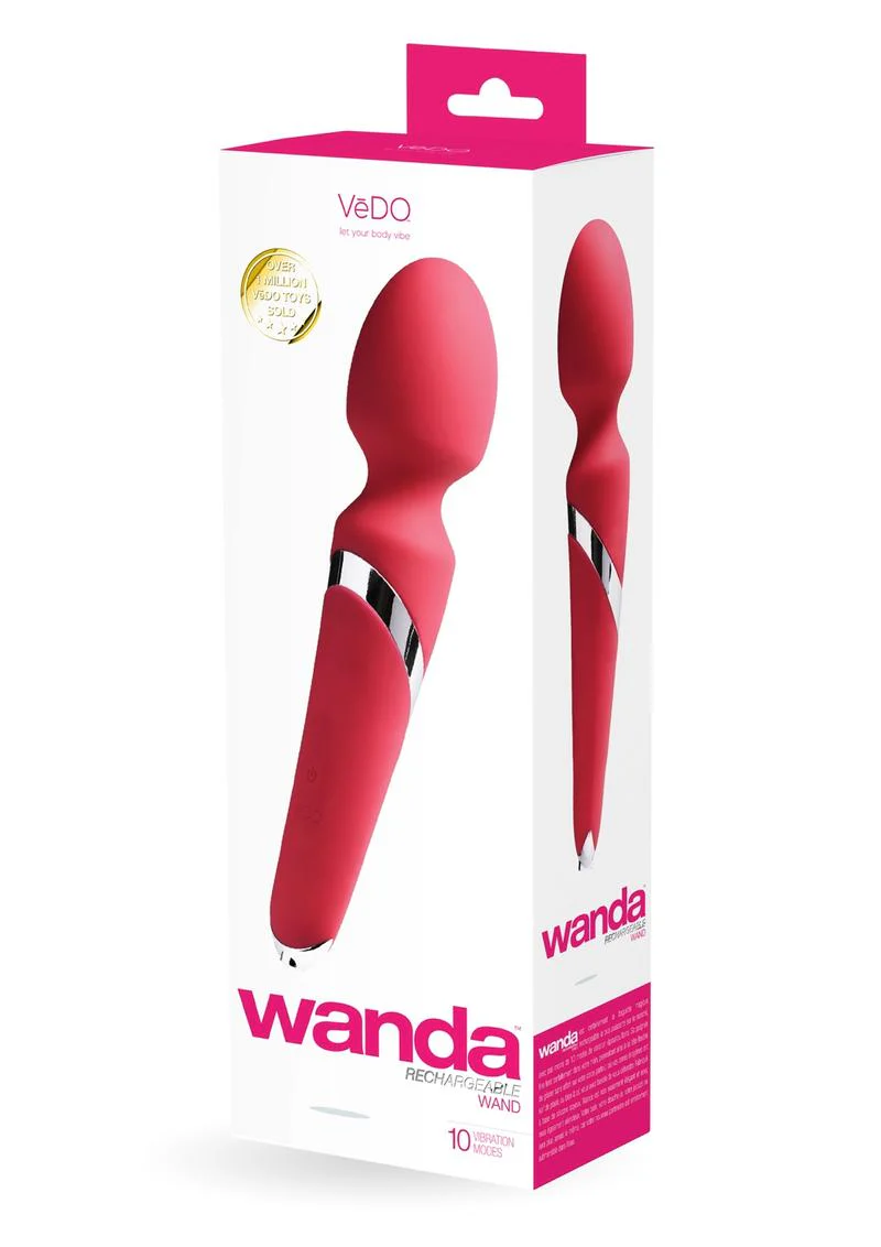 Vedo Wanda Rechargeable Silicone Wand Massager - Foxy - Image 2
