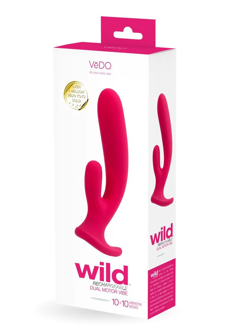 Vedo Wild Rechargeable Silicone Dual Vibrator - Image 2