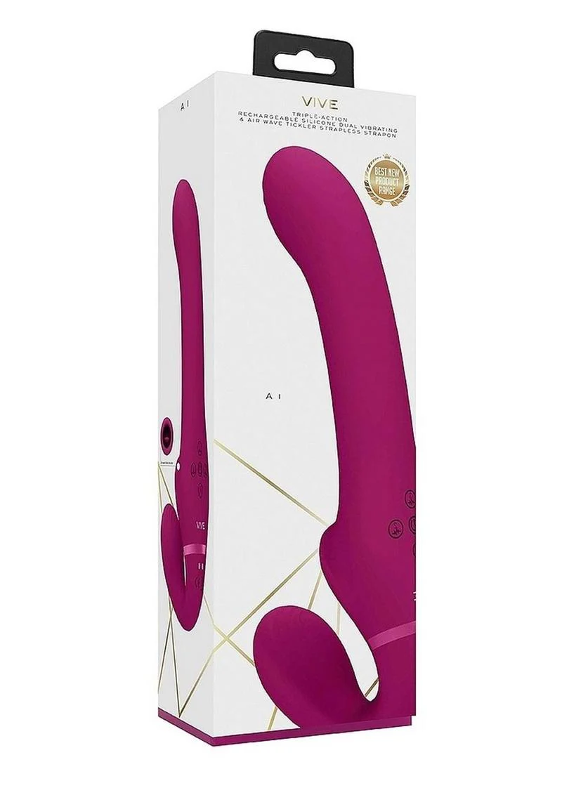 Vive Al Rechargeable Silicone Dual Motor Strapless Strap-On - Image 6
