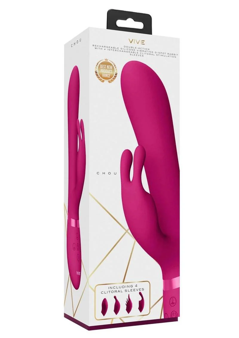 Vive Chou Rechargeable Silicone G-Spot Rabbit and Clitoral Stimulator - Image 2