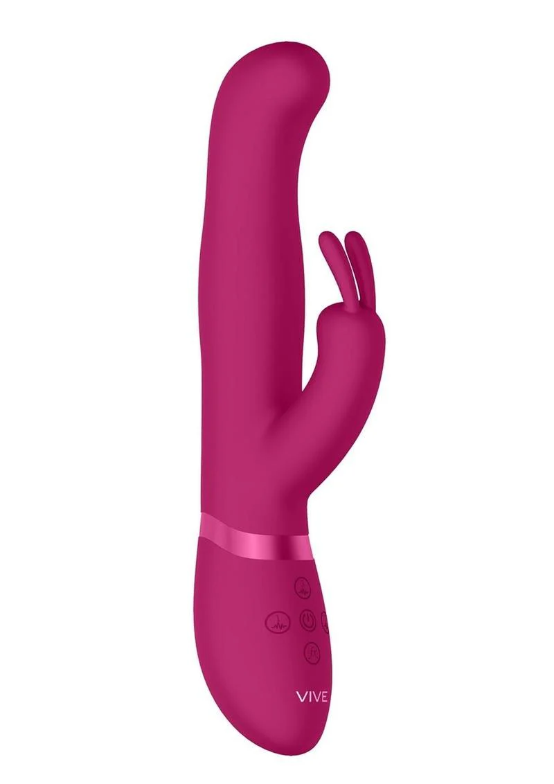 Vive Izara Triple Action Rechargeable Silicone Rotating Beaded G-Spot Rabbit Vibrator - Image 2