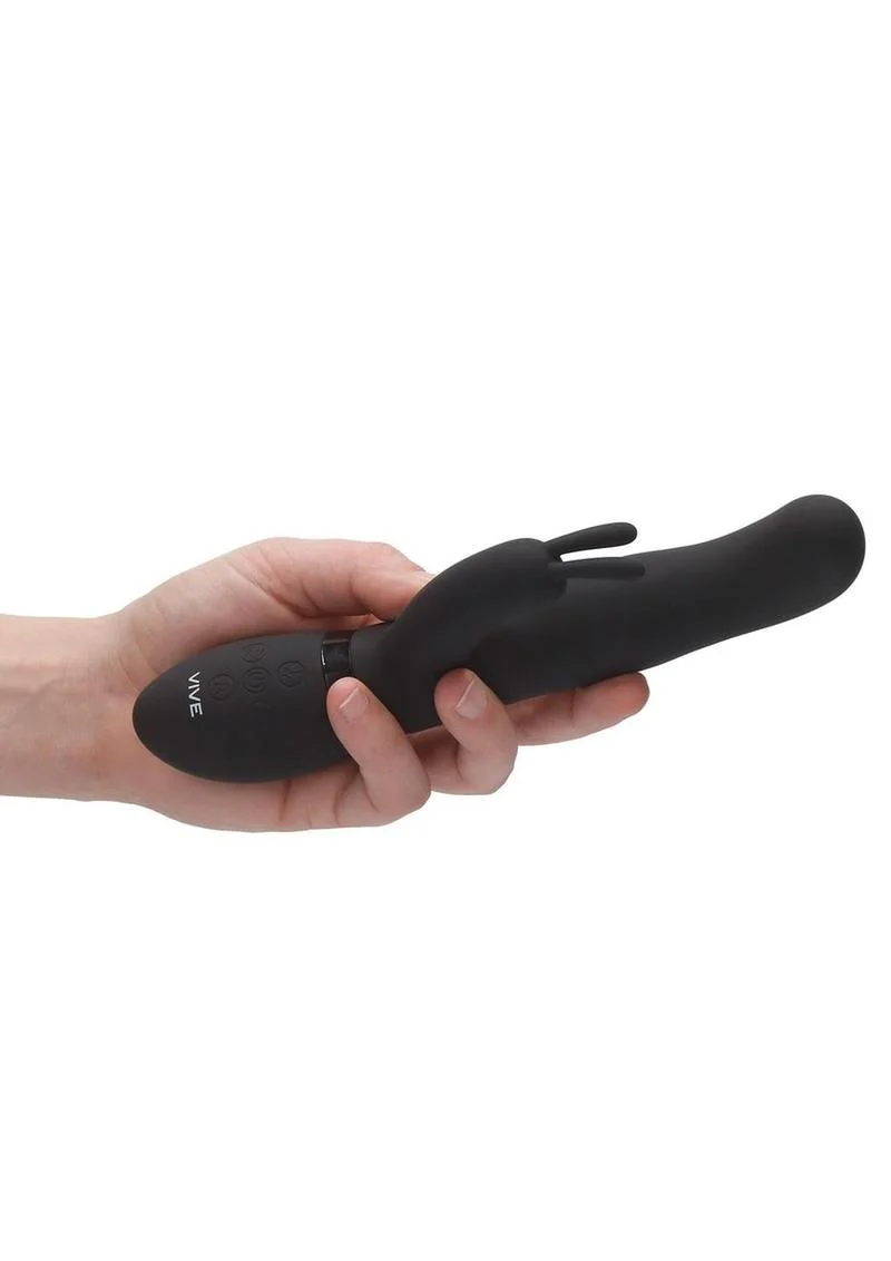 Vive Izara Triple Action Rechargeable Silicone Rotating Beaded G-Spot Rabbit Vibrator - Image 5