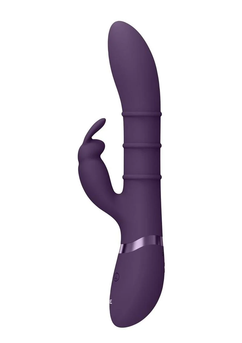 Vive Kura Rechargeable Silicone Triple Motor Up and Down Vibrating Triple Ring Rabbit - Image 5