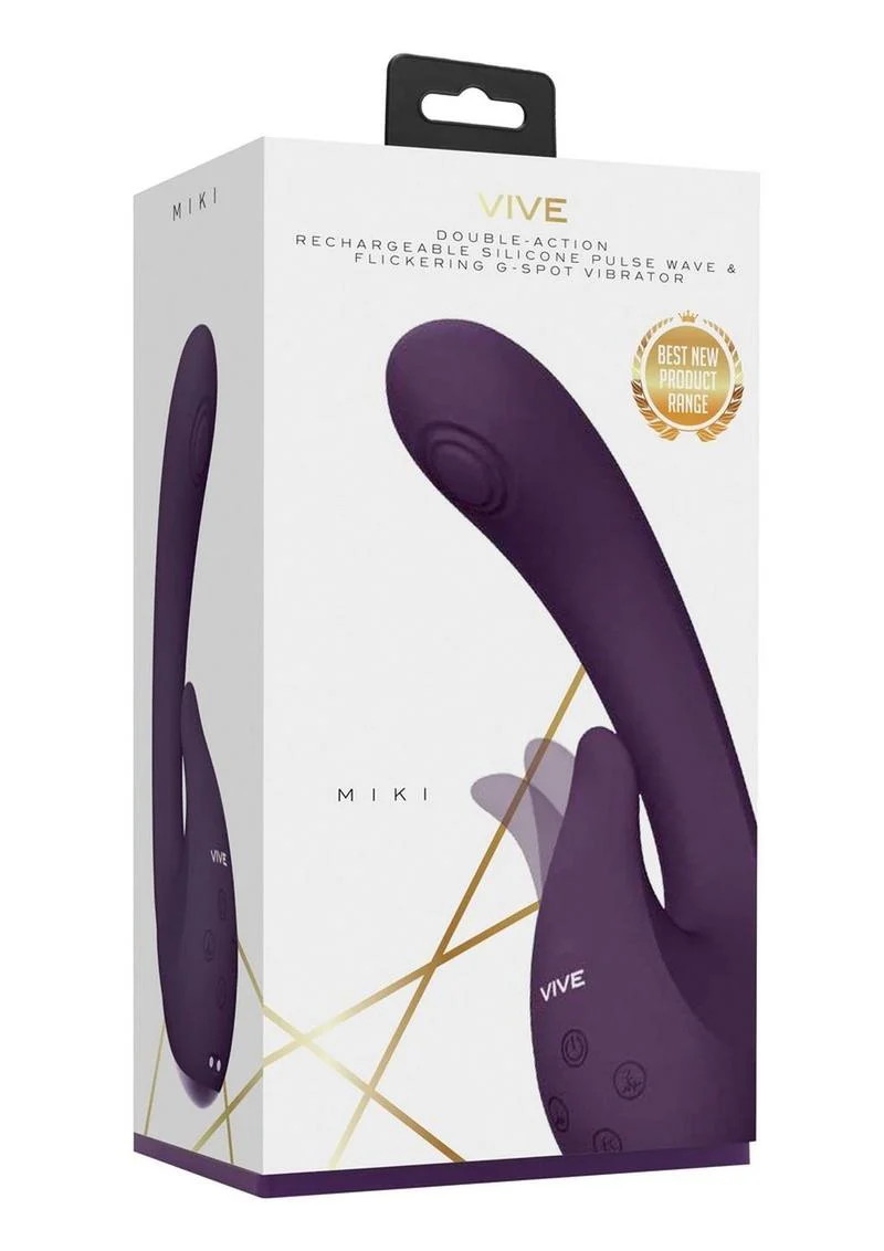 Vive Miki Rechargeable Silicone Pulse Wave and Flickering G-Spot Vibrator - Image 2