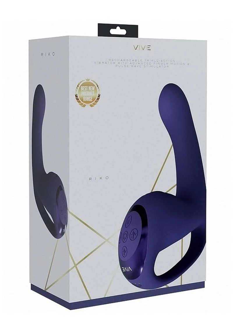 Vive Riko Rechargeable Silicone Triple Motor Thumper with Finger Motion Vibrator - Image 3