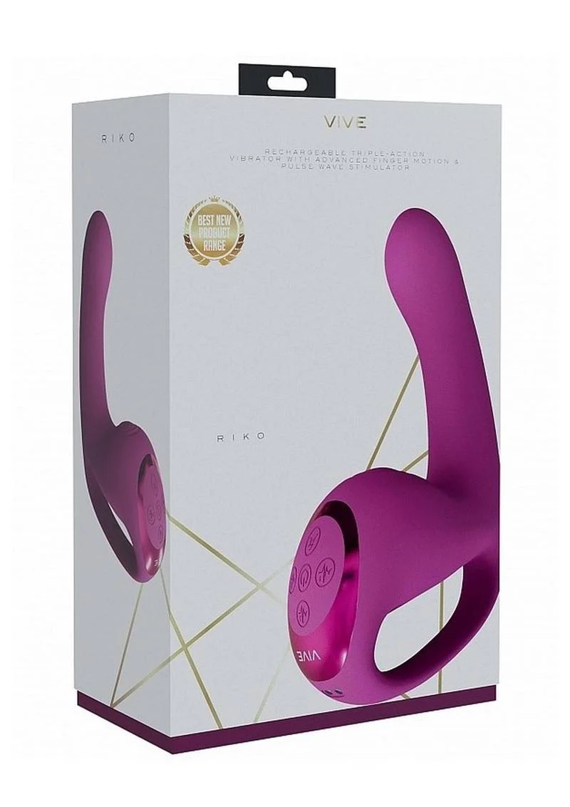 Vive Riko Rechargeable Silicone Triple Motor Thumper with Finger Motion Vibrator - Image 6