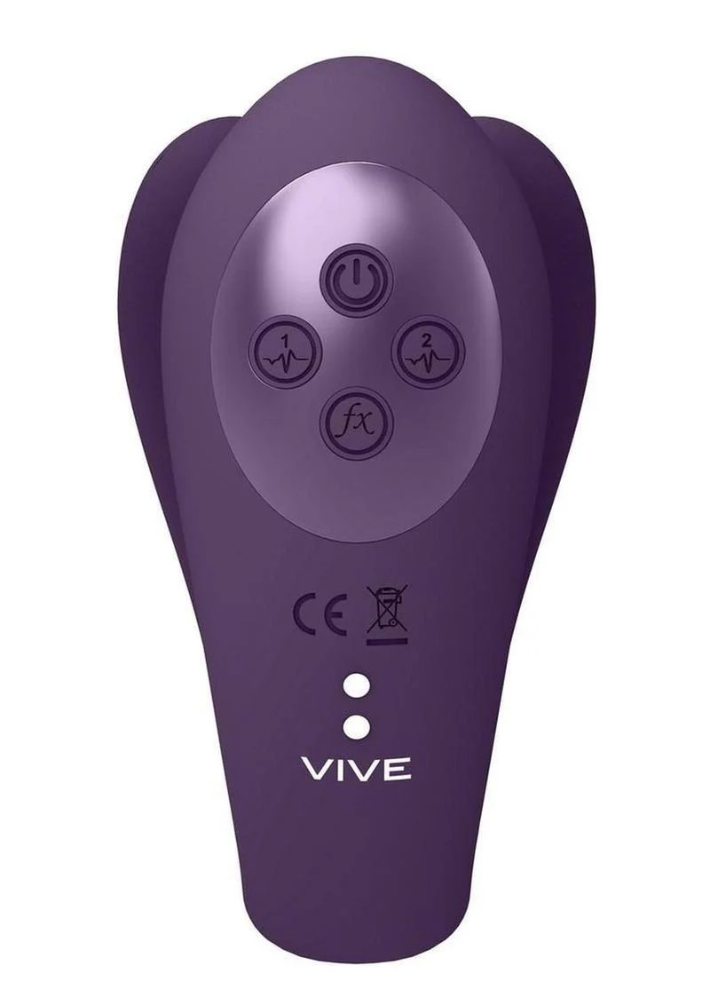 Vive Yoko Rechargeable Silicone Tripe Motor Dual Prongs with Clitoral Pulse Wave Vibrator - Image 4