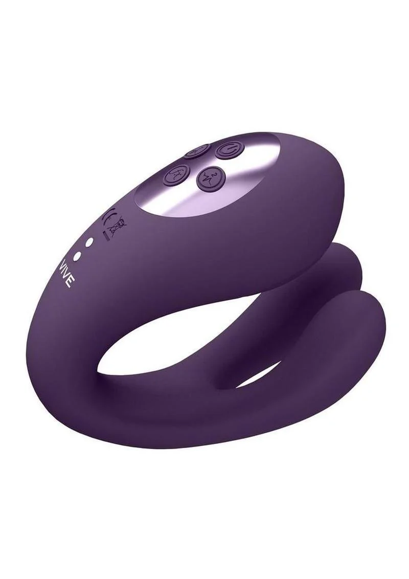 Vive Yoko Rechargeable Silicone Tripe Motor Dual Prongs with Clitoral Pulse Wave Vibrator - Image 5