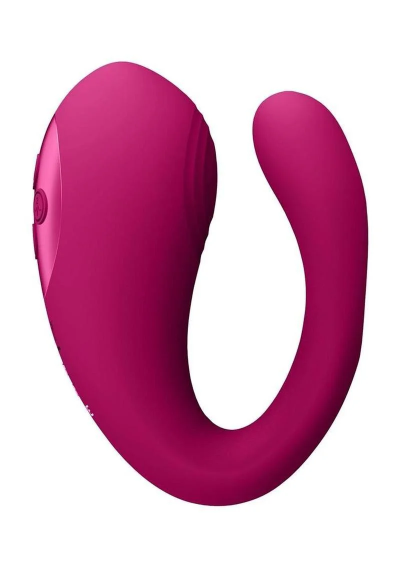 Vive Yoko Rechargeable Silicone Tripe Motor Dual Prongs with Clitoral Pulse Wave Vibrator - Image 7
