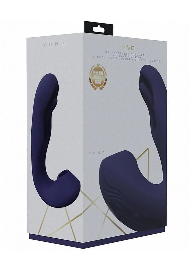 Vive Yuna Rechargeable Silicone Triple Motor Air Wave Vibrator with G-Spot Flapping Stimulation Vibrator - Image 3