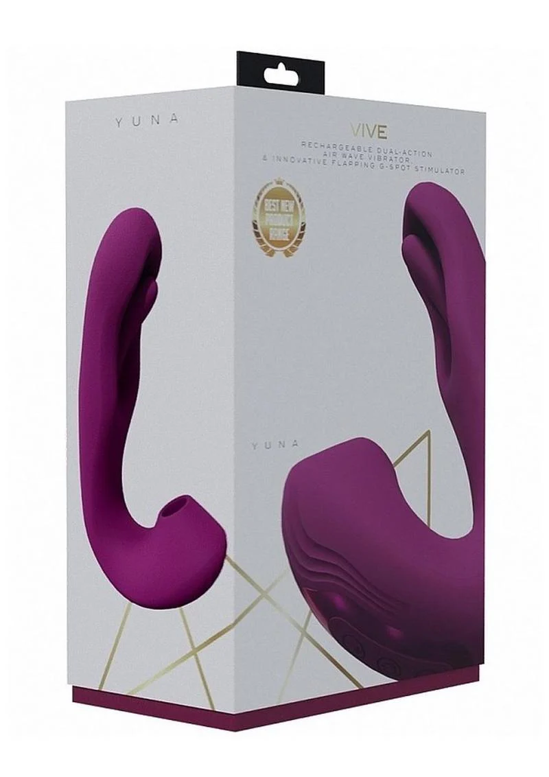 Vive Yuna Rechargeable Silicone Triple Motor Air Wave Vibrator with G-Spot Flapping Stimulation Vibrator - Image 6