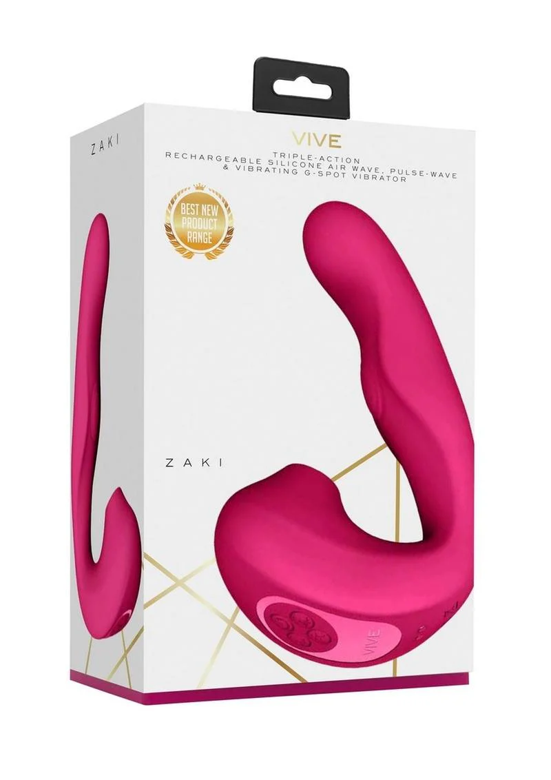Vive Zaki Air Wave Pulse Wave and G-Spot Rechargeable Silicone Vibrator - Image 3