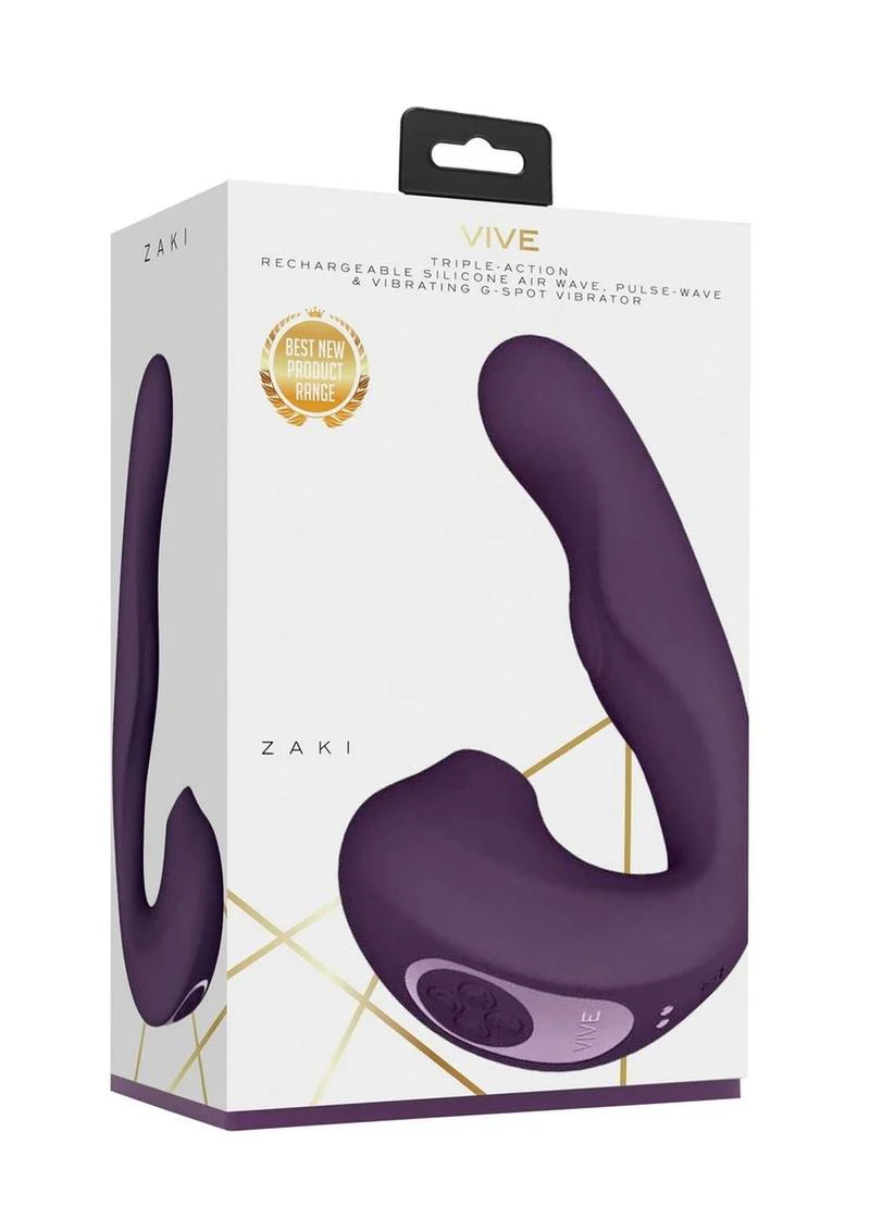 Vive Zaki Air Wave Pulse Wave and G-Spot Rechargeable Silicone Vibrator - Image 6