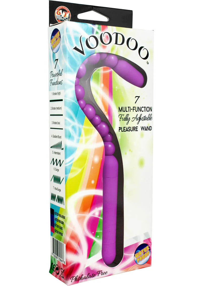 Voodoo 7 Multi Function Fully Adjustable Pleasure Wand Vibrator Waterproof - Image 2