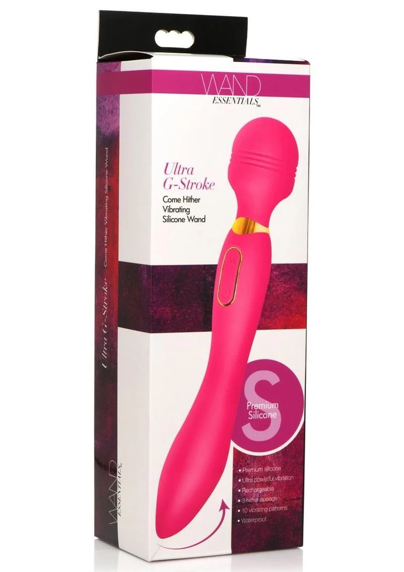 Wand Essential Ultra G-Stroke Come Hither Rechargeable Silicone Vibrating Wand - Image 2