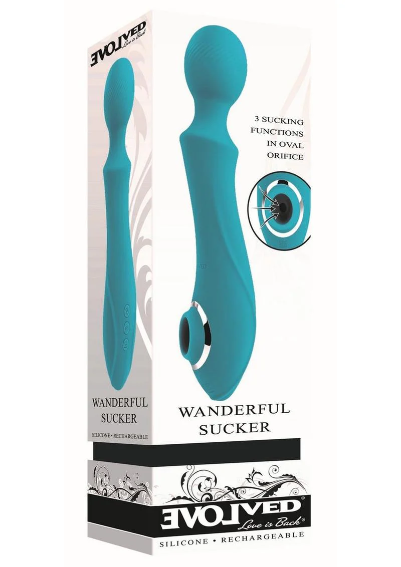 Wanderful Sucker Rechargeable Silicone Bodywand and Clitoral Stimulator - Image 2