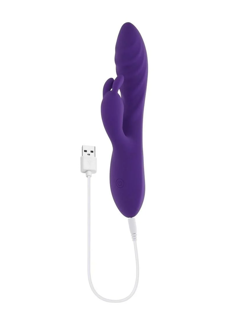 Wavy Rabbit Rechargeable Silicone Dual Motor Vibrator - Image 4