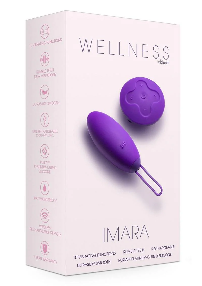 Wellness Imara Rechargeable Silicone Vibrating Egg with Remote - Image 2