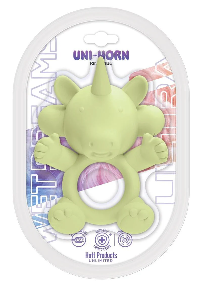 Wet Dreams Uni Horn Rechargeable Silicone Cock Ring - Image 2