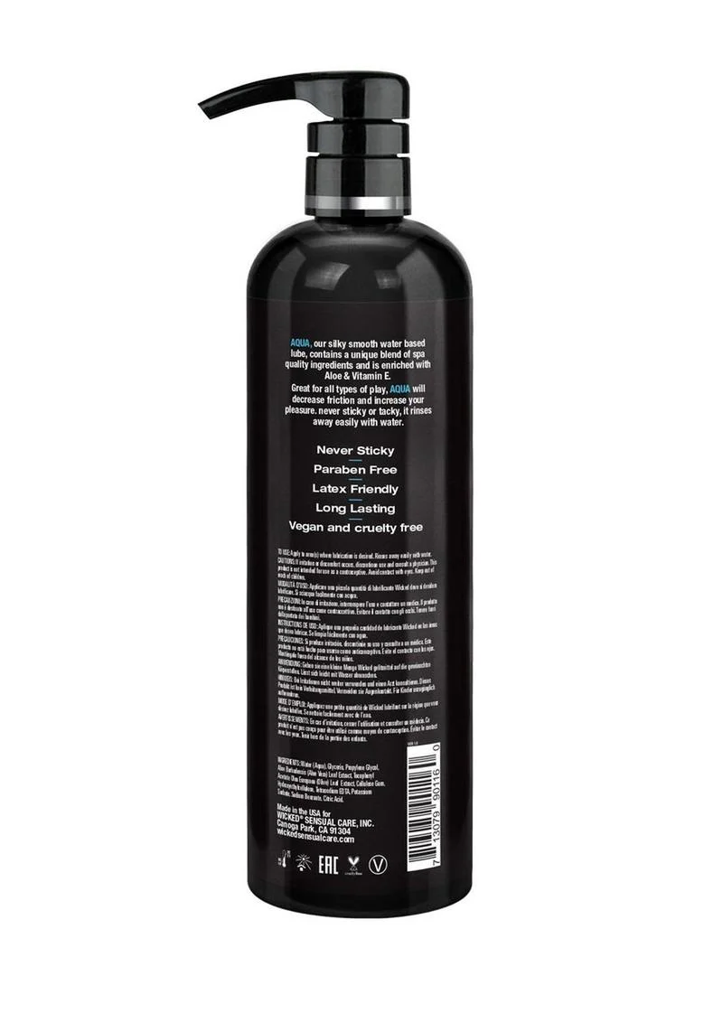 Wicked Aqua Water Based Lubricant Fragrance Free - Image 3