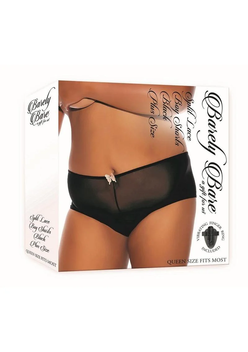 Barely Bare Split Lace Boy Shorts - Image 3