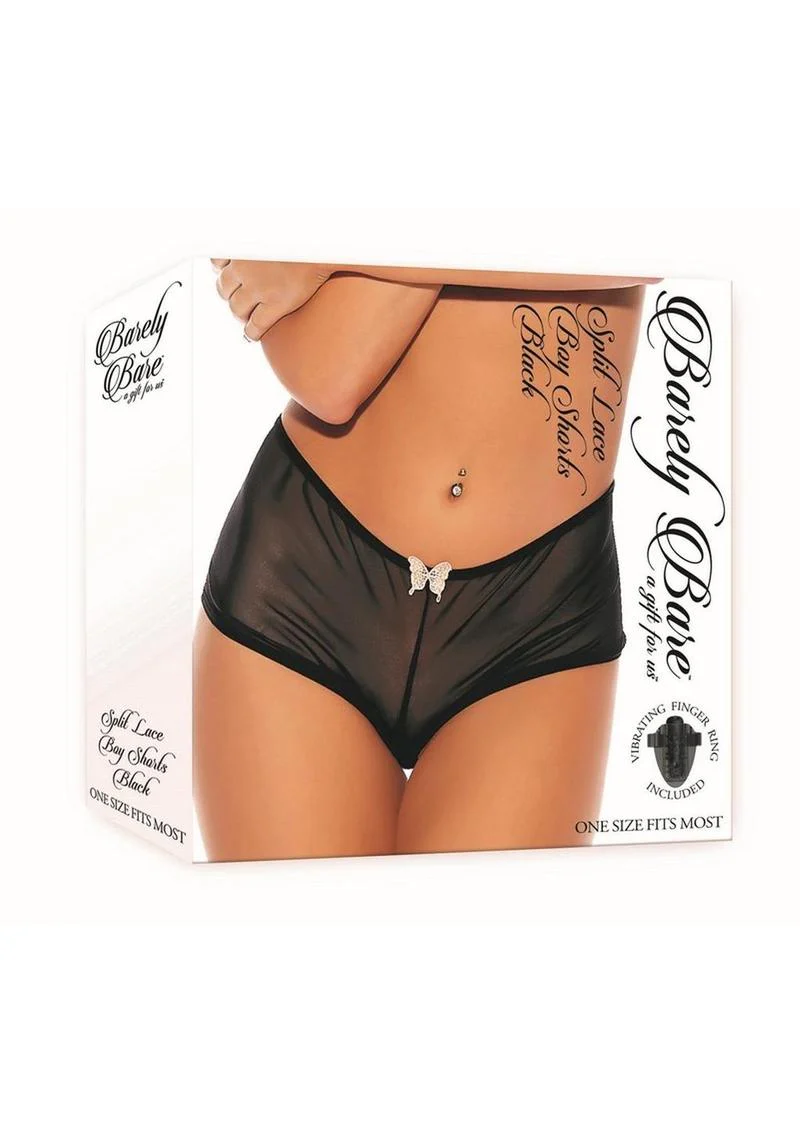 Barely Bare Split Lace Boy Shorts - Image 5