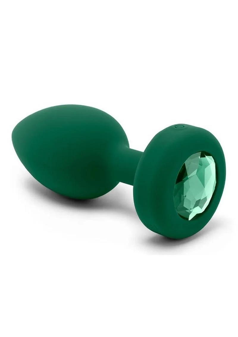 B-Vibe Vibrating Jewel Plug Rechargeable Silicone Anal Plug with Remote - Image 9