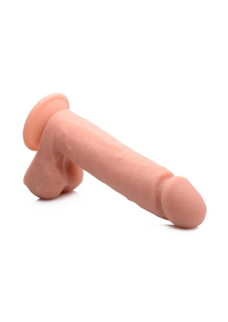 Big Shot Silicone Vibrating Remote Control Rechargeable Dildo with Balls - Image 3