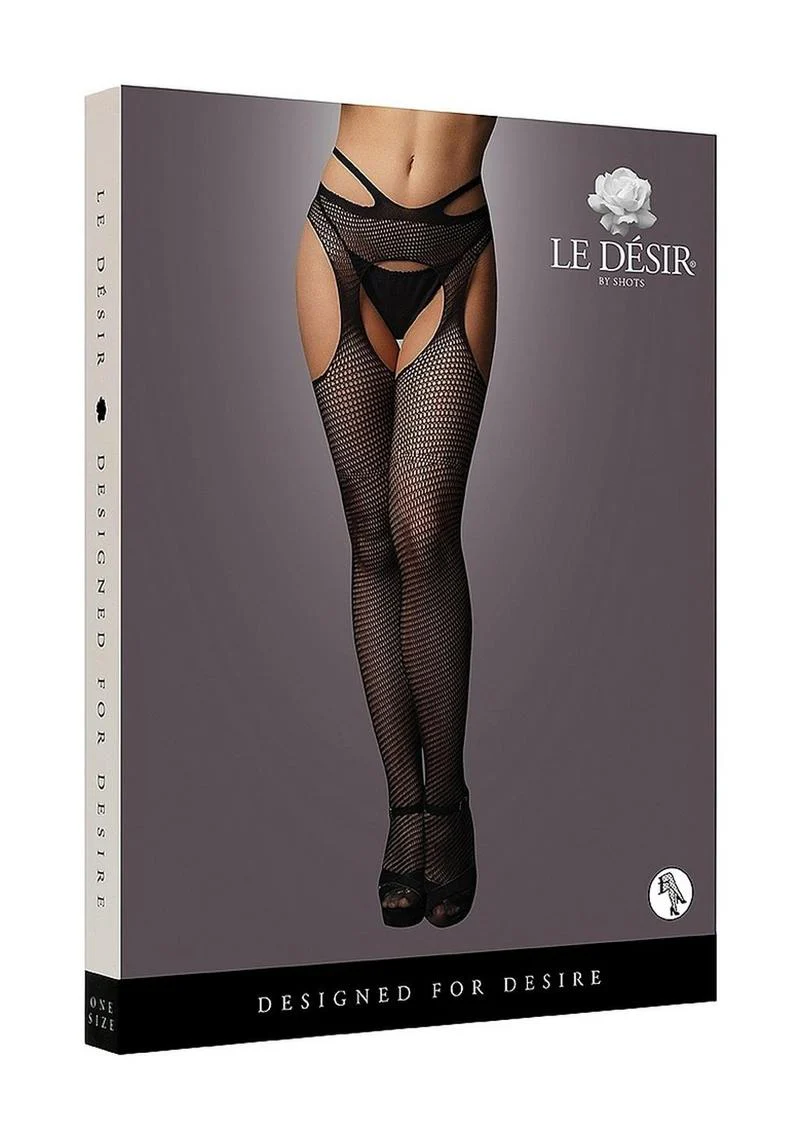 Le Desir Suspender Pantyhose with Strappy Waist - Image 10