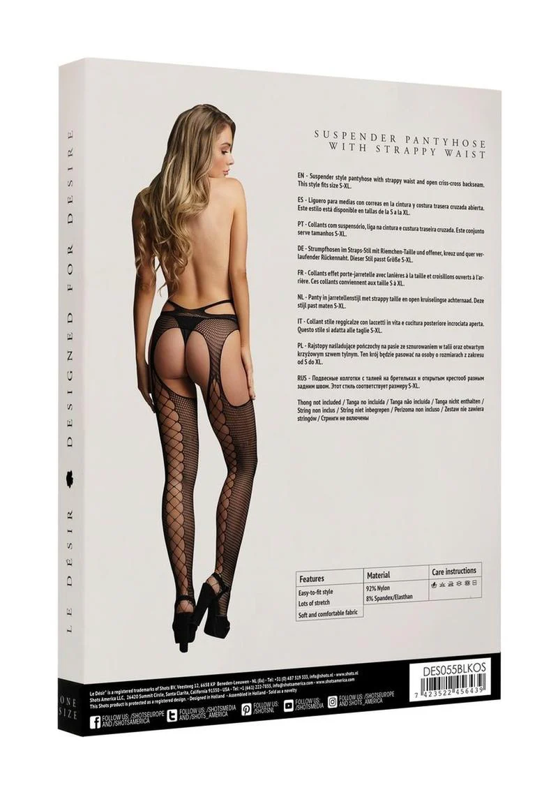 Le Desir Suspender Pantyhose with Strappy Waist - Image 12